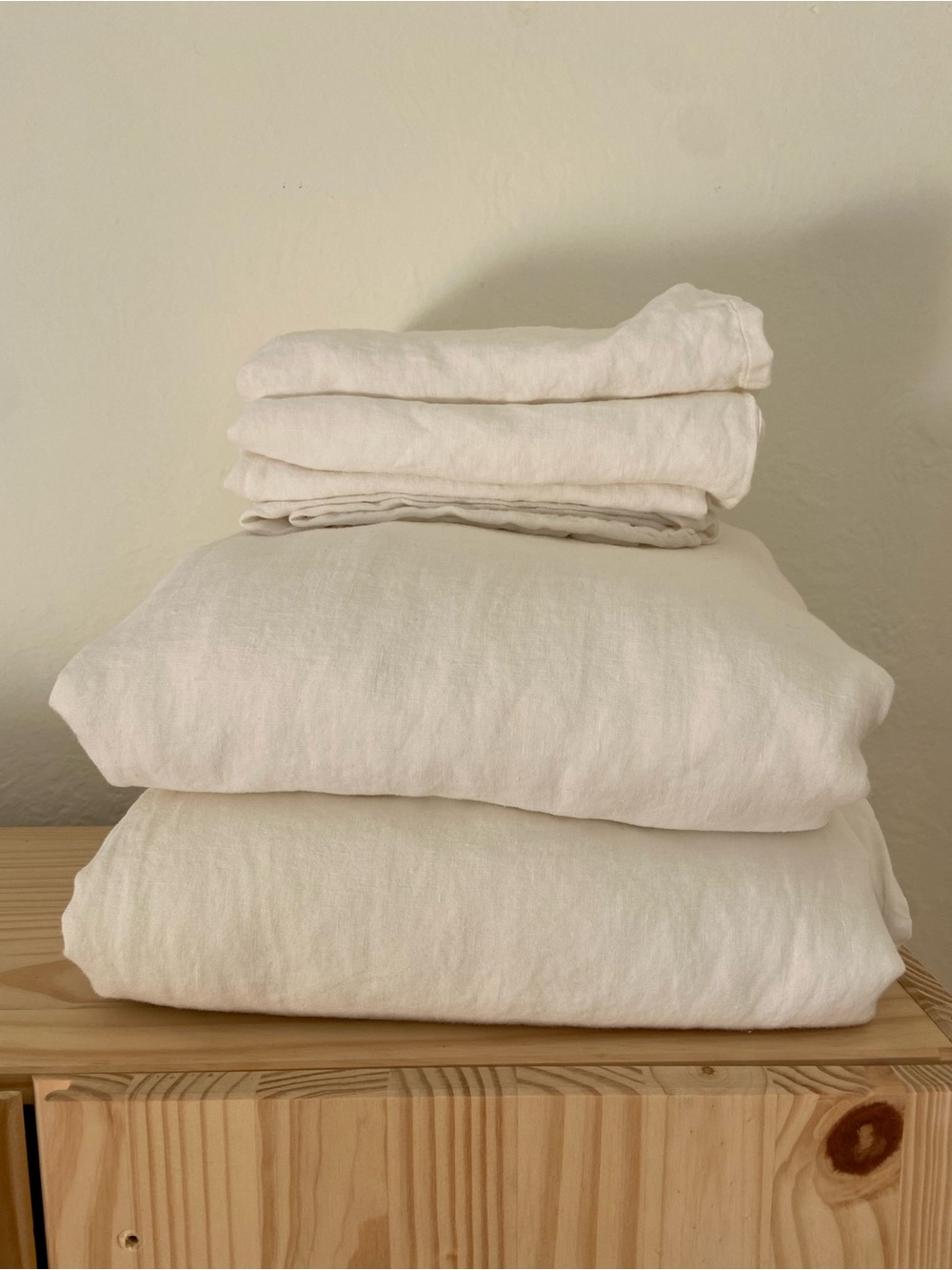 Piglet In Bed white linen bedding set
